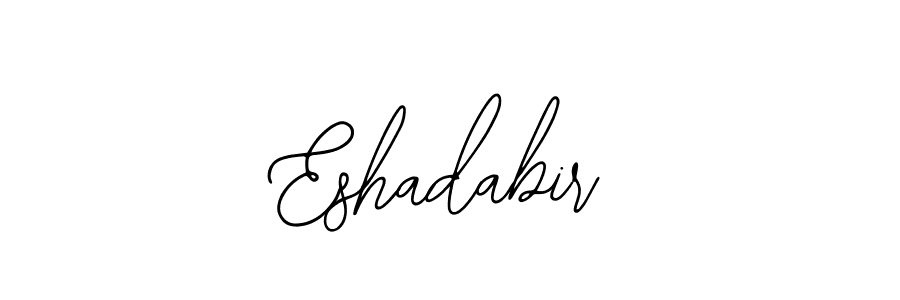 How to make Eshadabir name signature. Use Bearetta-2O07w style for creating short signs online. This is the latest handwritten sign. Eshadabir signature style 12 images and pictures png