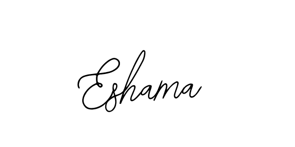 How to make Eshama name signature. Use Bearetta-2O07w style for creating short signs online. This is the latest handwritten sign. Eshama signature style 12 images and pictures png