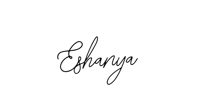 How to make Eshanya name signature. Use Bearetta-2O07w style for creating short signs online. This is the latest handwritten sign. Eshanya signature style 12 images and pictures png