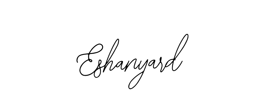 Use a signature maker to create a handwritten signature online. With this signature software, you can design (Bearetta-2O07w) your own signature for name Eshanyard. Eshanyard signature style 12 images and pictures png