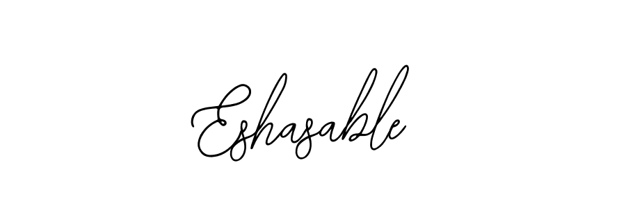 Make a beautiful signature design for name Eshasable. With this signature (Bearetta-2O07w) style, you can create a handwritten signature for free. Eshasable signature style 12 images and pictures png