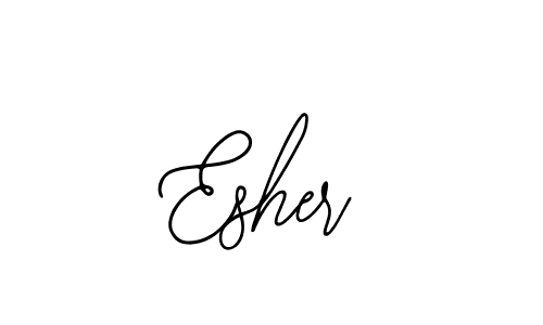 Design your own signature with our free online signature maker. With this signature software, you can create a handwritten (Bearetta-2O07w) signature for name Esher. Esher signature style 12 images and pictures png