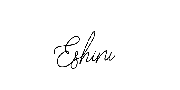 How to make Eshini name signature. Use Bearetta-2O07w style for creating short signs online. This is the latest handwritten sign. Eshini signature style 12 images and pictures png