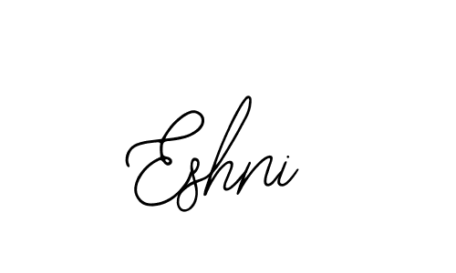 Use a signature maker to create a handwritten signature online. With this signature software, you can design (Bearetta-2O07w) your own signature for name Eshni. Eshni signature style 12 images and pictures png