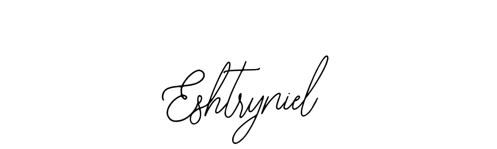 The best way (Bearetta-2O07w) to make a short signature is to pick only two or three words in your name. The name Eshtryniel include a total of six letters. For converting this name. Eshtryniel signature style 12 images and pictures png