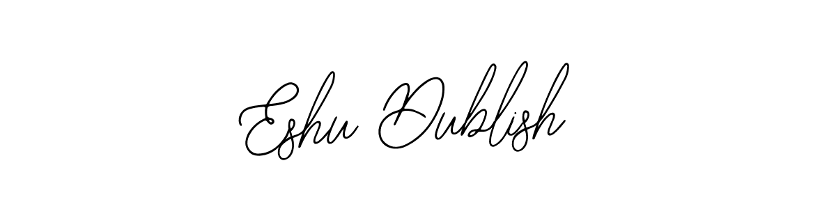 The best way (Bearetta-2O07w) to make a short signature is to pick only two or three words in your name. The name Eshu Dublish include a total of six letters. For converting this name. Eshu Dublish signature style 12 images and pictures png