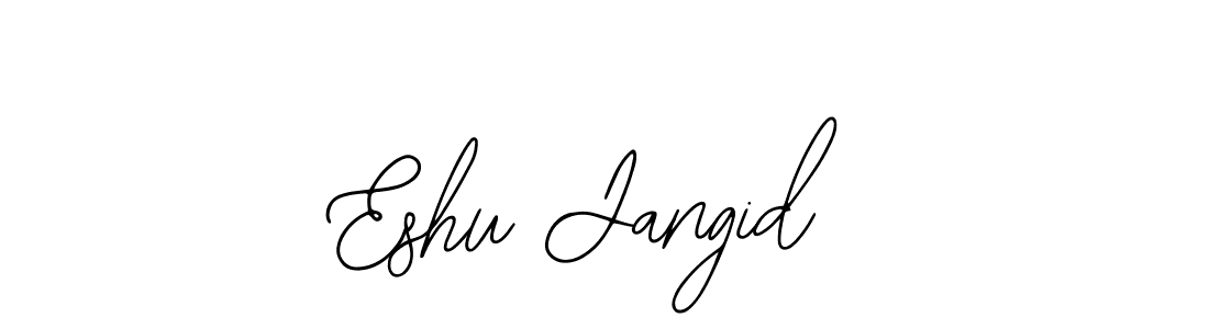 How to make Eshu Jangid signature? Bearetta-2O07w is a professional autograph style. Create handwritten signature for Eshu Jangid name. Eshu Jangid signature style 12 images and pictures png