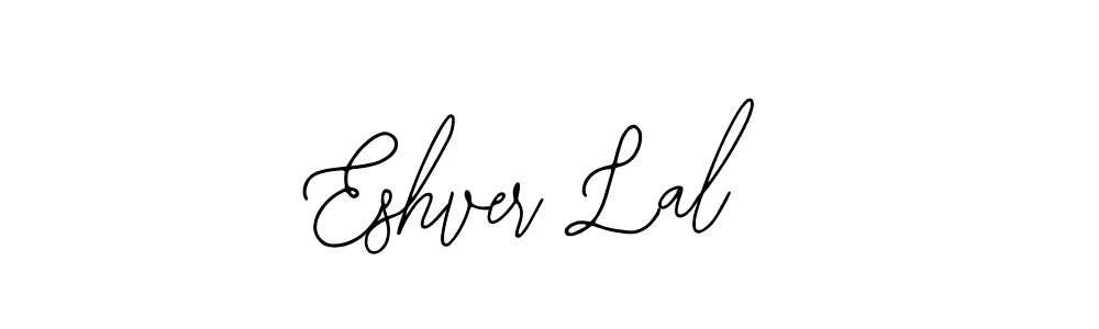 How to make Eshver Lal name signature. Use Bearetta-2O07w style for creating short signs online. This is the latest handwritten sign. Eshver Lal signature style 12 images and pictures png