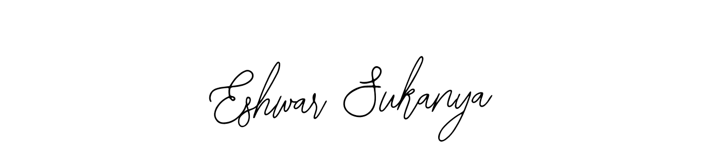 The best way (Bearetta-2O07w) to make a short signature is to pick only two or three words in your name. The name Eshwar Sukanya include a total of six letters. For converting this name. Eshwar Sukanya signature style 12 images and pictures png