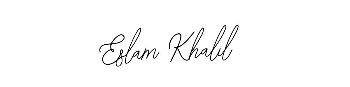 How to make Eslam Khalil signature? Bearetta-2O07w is a professional autograph style. Create handwritten signature for Eslam Khalil name. Eslam Khalil signature style 12 images and pictures png