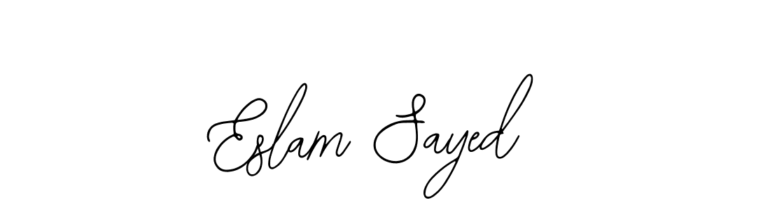 The best way (Bearetta-2O07w) to make a short signature is to pick only two or three words in your name. The name Eslam Sayed include a total of six letters. For converting this name. Eslam Sayed signature style 12 images and pictures png