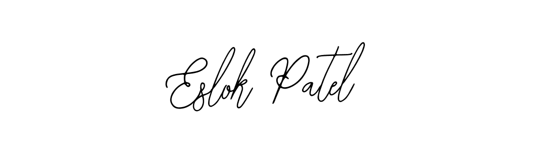 Eslok Patel stylish signature style. Best Handwritten Sign (Bearetta-2O07w) for my name. Handwritten Signature Collection Ideas for my name Eslok Patel. Eslok Patel signature style 12 images and pictures png