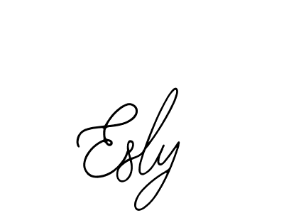 Use a signature maker to create a handwritten signature online. With this signature software, you can design (Bearetta-2O07w) your own signature for name Esly. Esly signature style 12 images and pictures png