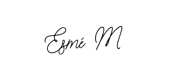 Use a signature maker to create a handwritten signature online. With this signature software, you can design (Bearetta-2O07w) your own signature for name Esmé M. Esmé M signature style 12 images and pictures png