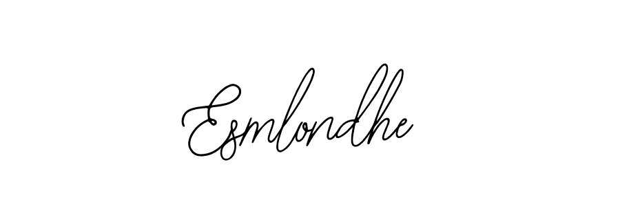 How to make Esmlondhe name signature. Use Bearetta-2O07w style for creating short signs online. This is the latest handwritten sign. Esmlondhe signature style 12 images and pictures png