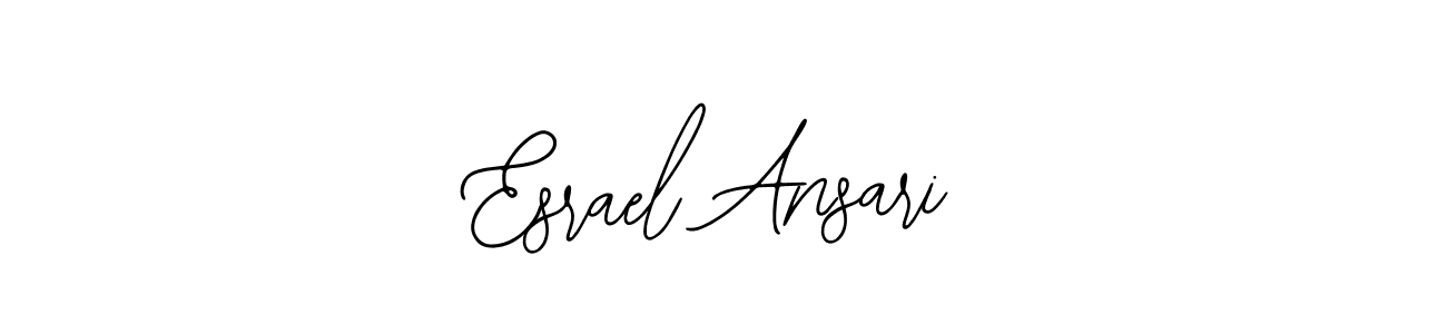 if you are searching for the best signature style for your name Esrael Ansari. so please give up your signature search. here we have designed multiple signature styles  using Bearetta-2O07w. Esrael Ansari signature style 12 images and pictures png