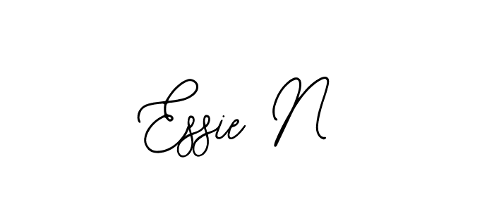 How to make Essie N name signature. Use Bearetta-2O07w style for creating short signs online. This is the latest handwritten sign. Essie N signature style 12 images and pictures png