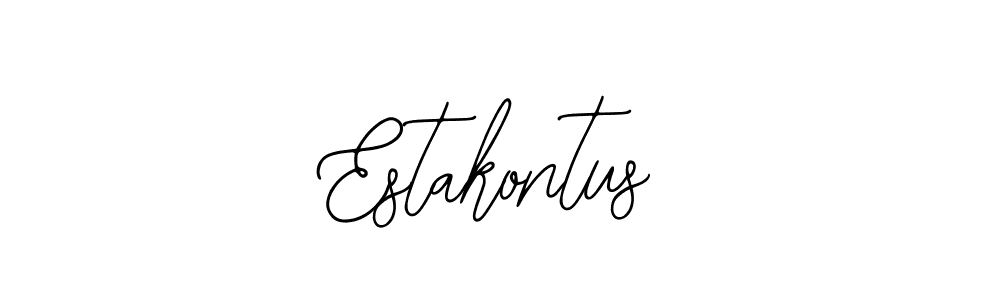 The best way (Bearetta-2O07w) to make a short signature is to pick only two or three words in your name. The name Estakontus include a total of six letters. For converting this name. Estakontus signature style 12 images and pictures png