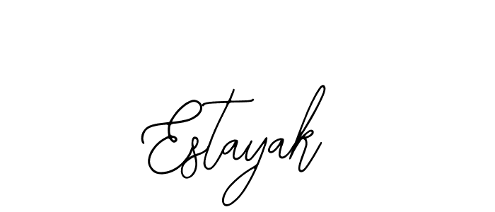 Use a signature maker to create a handwritten signature online. With this signature software, you can design (Bearetta-2O07w) your own signature for name Estayak. Estayak signature style 12 images and pictures png