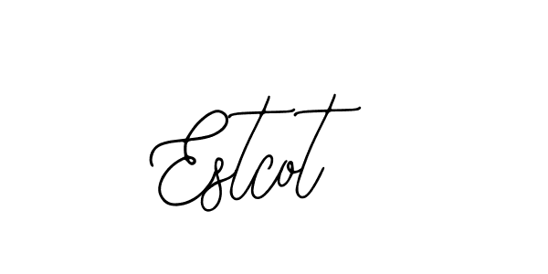 How to make Estcot name signature. Use Bearetta-2O07w style for creating short signs online. This is the latest handwritten sign. Estcot signature style 12 images and pictures png