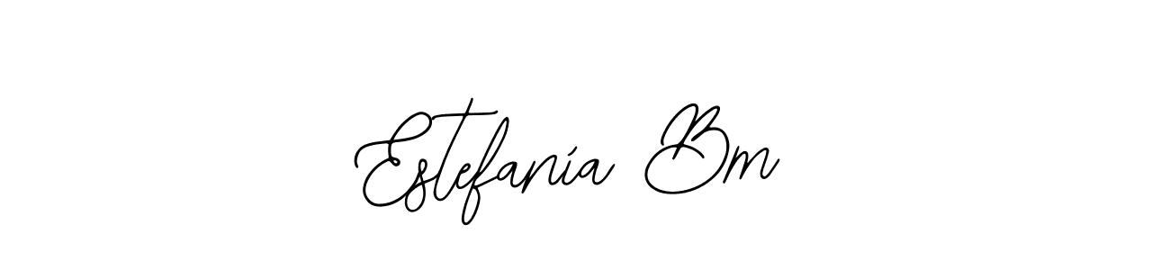 Use a signature maker to create a handwritten signature online. With this signature software, you can design (Bearetta-2O07w) your own signature for name Estefanía Bm. Estefanía Bm signature style 12 images and pictures png