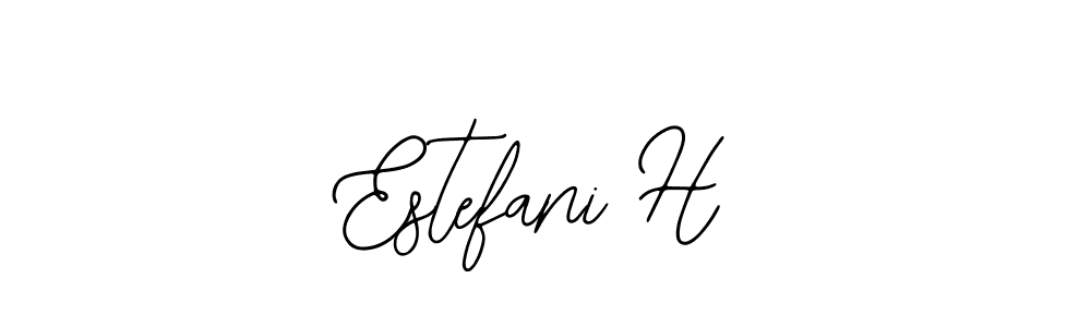 Design your own signature with our free online signature maker. With this signature software, you can create a handwritten (Bearetta-2O07w) signature for name Estefani H. Estefani H signature style 12 images and pictures png