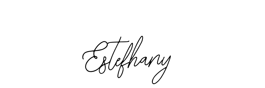 You should practise on your own different ways (Bearetta-2O07w) to write your name (Estefhany) in signature. don't let someone else do it for you. Estefhany signature style 12 images and pictures png