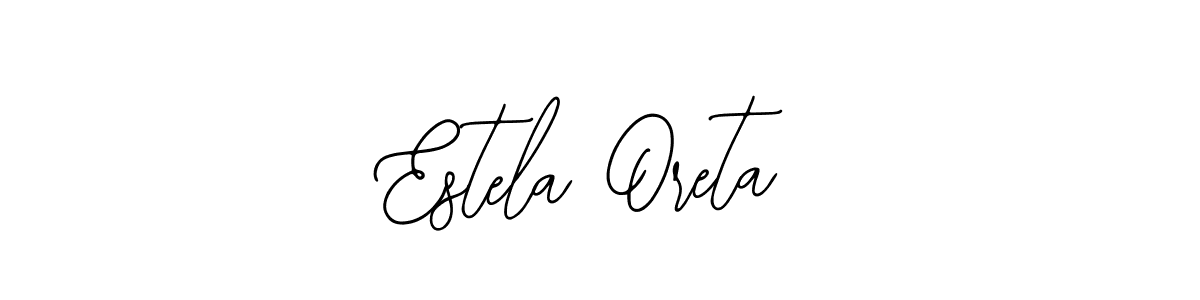 How to make Estela Oreta name signature. Use Bearetta-2O07w style for creating short signs online. This is the latest handwritten sign. Estela Oreta signature style 12 images and pictures png