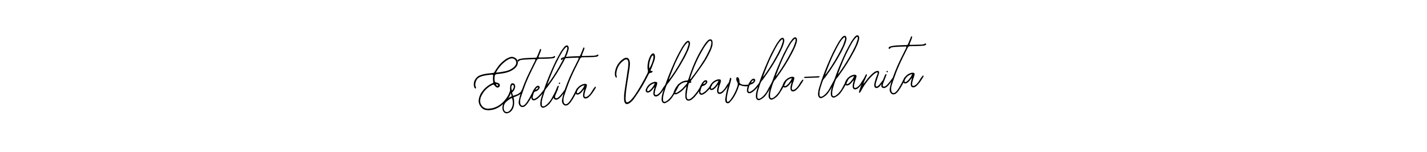 The best way (Bearetta-2O07w) to make a short signature is to pick only two or three words in your name. The name Estelita Valdeavella-llanita include a total of six letters. For converting this name. Estelita Valdeavella-llanita signature style 12 images and pictures png