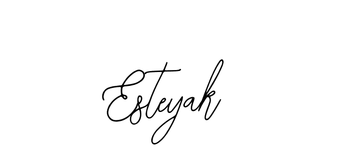 The best way (Bearetta-2O07w) to make a short signature is to pick only two or three words in your name. The name Esteyak include a total of six letters. For converting this name. Esteyak signature style 12 images and pictures png