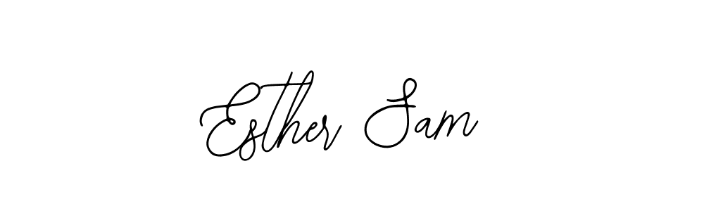 How to make Esther Sam name signature. Use Bearetta-2O07w style for creating short signs online. This is the latest handwritten sign. Esther Sam signature style 12 images and pictures png