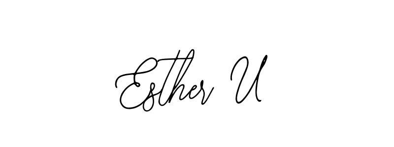 Esther U stylish signature style. Best Handwritten Sign (Bearetta-2O07w) for my name. Handwritten Signature Collection Ideas for my name Esther U. Esther U signature style 12 images and pictures png
