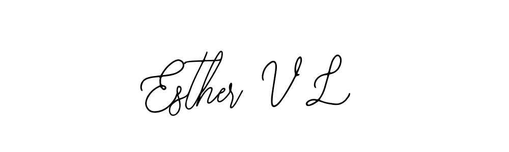 How to make Esther V L signature? Bearetta-2O07w is a professional autograph style. Create handwritten signature for Esther V L name. Esther V L signature style 12 images and pictures png