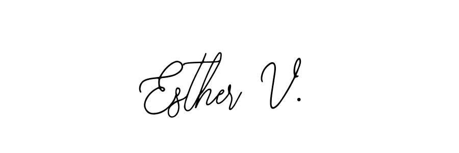 Similarly Bearetta-2O07w is the best handwritten signature design. Signature creator online .You can use it as an online autograph creator for name Esther V.. Esther V. signature style 12 images and pictures png