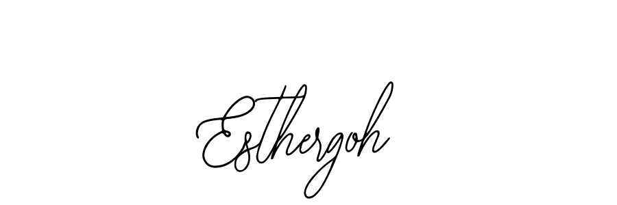 How to make Esthergoh name signature. Use Bearetta-2O07w style for creating short signs online. This is the latest handwritten sign. Esthergoh signature style 12 images and pictures png