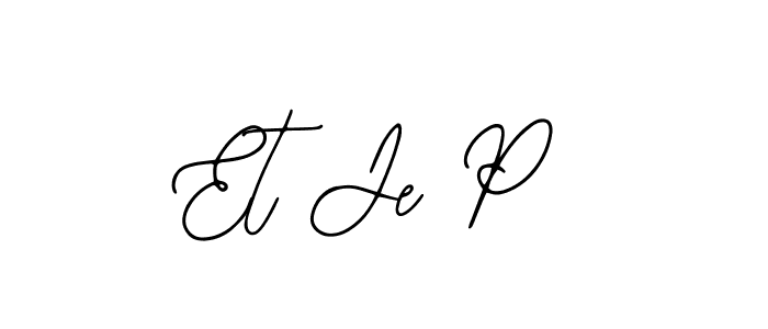 Et Je P stylish signature style. Best Handwritten Sign (Bearetta-2O07w) for my name. Handwritten Signature Collection Ideas for my name Et Je P. Et Je P signature style 12 images and pictures png