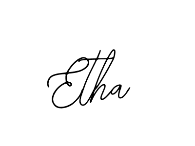 Design your own signature with our free online signature maker. With this signature software, you can create a handwritten (Bearetta-2O07w) signature for name Etha. Etha signature style 12 images and pictures png
