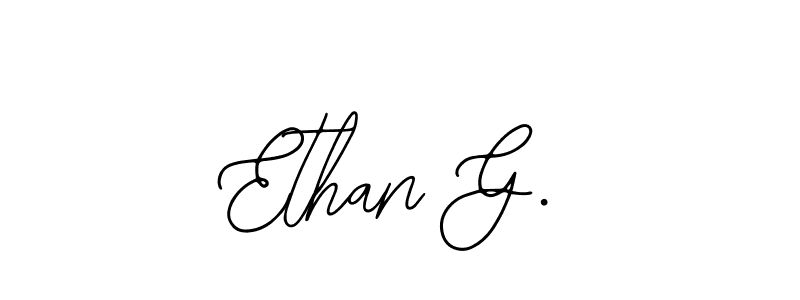 Also You can easily find your signature by using the search form. We will create Ethan G. name handwritten signature images for you free of cost using Bearetta-2O07w sign style. Ethan G. signature style 12 images and pictures png