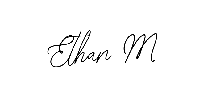 Use a signature maker to create a handwritten signature online. With this signature software, you can design (Bearetta-2O07w) your own signature for name Ethan M. Ethan M signature style 12 images and pictures png