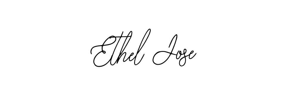 You should practise on your own different ways (Bearetta-2O07w) to write your name (Ethel Jose) in signature. don't let someone else do it for you. Ethel Jose signature style 12 images and pictures png