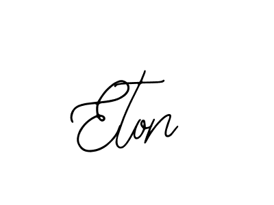 Design your own signature with our free online signature maker. With this signature software, you can create a handwritten (Bearetta-2O07w) signature for name Eton. Eton signature style 12 images and pictures png