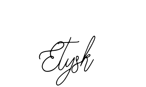 Bearetta-2O07w is a professional signature style that is perfect for those who want to add a touch of class to their signature. It is also a great choice for those who want to make their signature more unique. Get Etysk name to fancy signature for free. Etysk signature style 12 images and pictures png