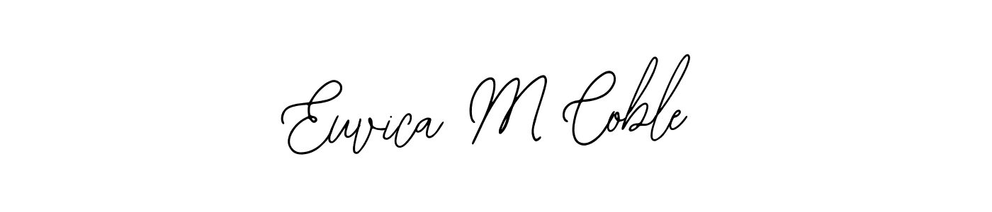 if you are searching for the best signature style for your name Euvica M Coble. so please give up your signature search. here we have designed multiple signature styles  using Bearetta-2O07w. Euvica M Coble signature style 12 images and pictures png