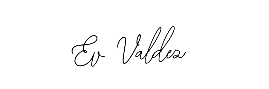 How to make Ev Valdez name signature. Use Bearetta-2O07w style for creating short signs online. This is the latest handwritten sign. Ev Valdez signature style 12 images and pictures png