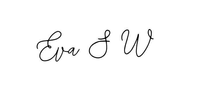 You should practise on your own different ways (Bearetta-2O07w) to write your name (Eva S W) in signature. don't let someone else do it for you. Eva S W signature style 12 images and pictures png