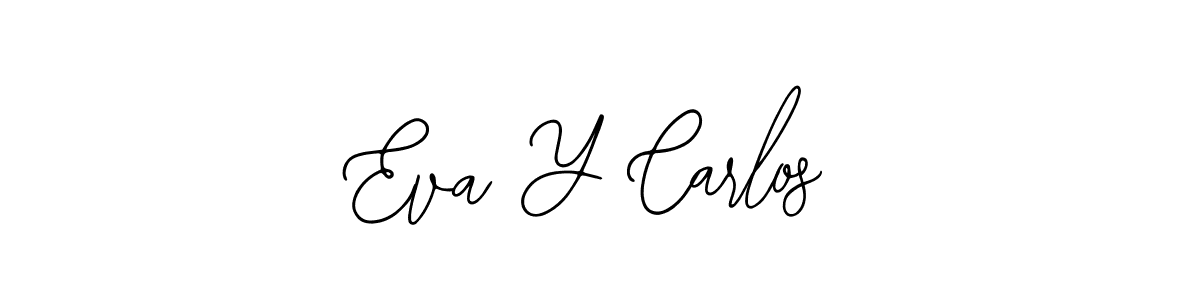 You should practise on your own different ways (Bearetta-2O07w) to write your name (Eva Y Carlos) in signature. don't let someone else do it for you. Eva Y Carlos signature style 12 images and pictures png