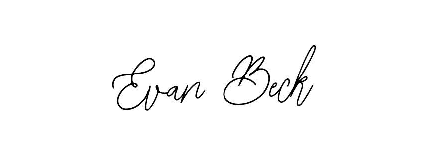 How to make Evan Beck name signature. Use Bearetta-2O07w style for creating short signs online. This is the latest handwritten sign. Evan Beck signature style 12 images and pictures png