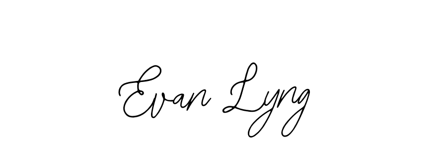 Similarly Bearetta-2O07w is the best handwritten signature design. Signature creator online .You can use it as an online autograph creator for name Evan Lyng. Evan Lyng signature style 12 images and pictures png