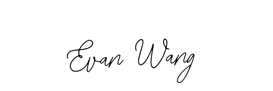 Bearetta-2O07w is a professional signature style that is perfect for those who want to add a touch of class to their signature. It is also a great choice for those who want to make their signature more unique. Get Evan Wang name to fancy signature for free. Evan Wang signature style 12 images and pictures png