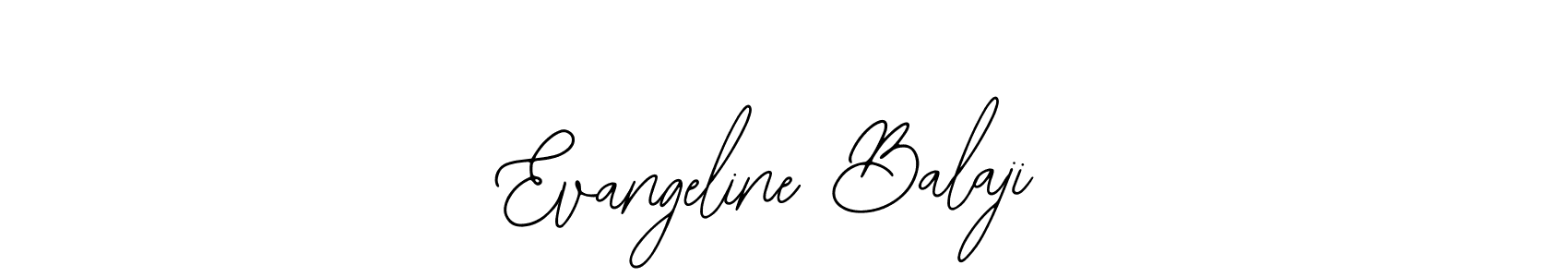 You should practise on your own different ways (Bearetta-2O07w) to write your name (Evangeline Balaji) in signature. don't let someone else do it for you. Evangeline Balaji signature style 12 images and pictures png